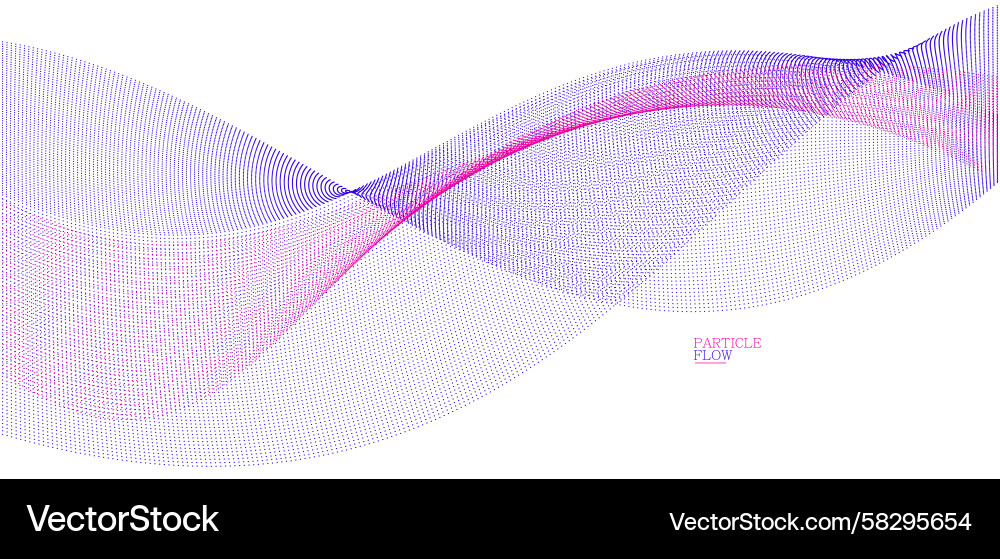 Flowing Particle Wave Background Vector Image
