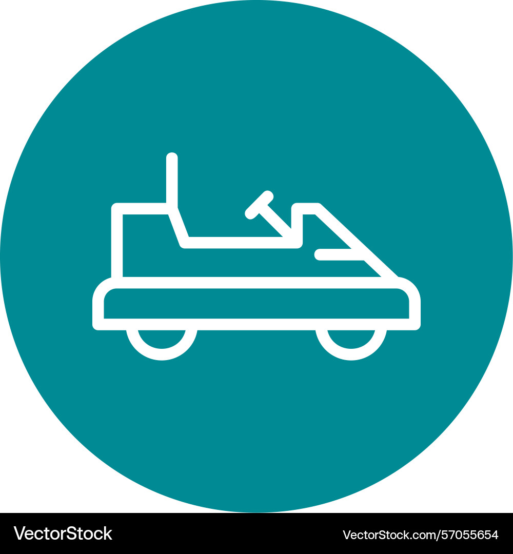 Go-kart line circle style icon design Vector Image
