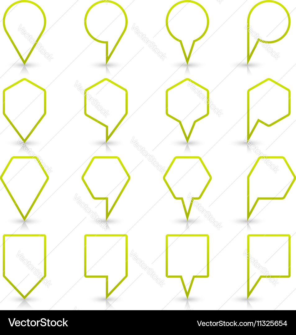 Green map pin sign flat location icon web button Vector Image