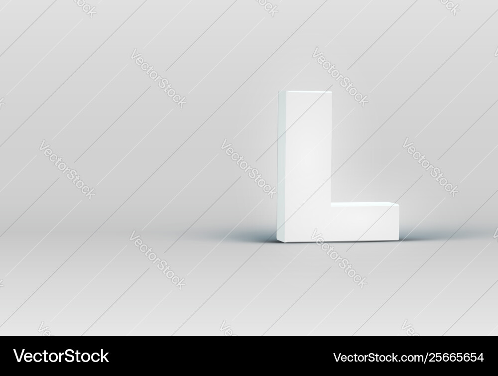 High detailed 3d font character Vector Image