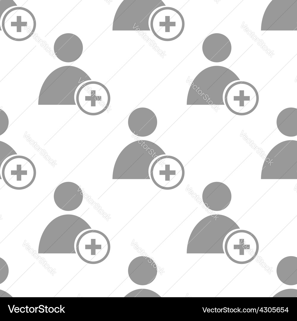 New add user seamless pattern vector image