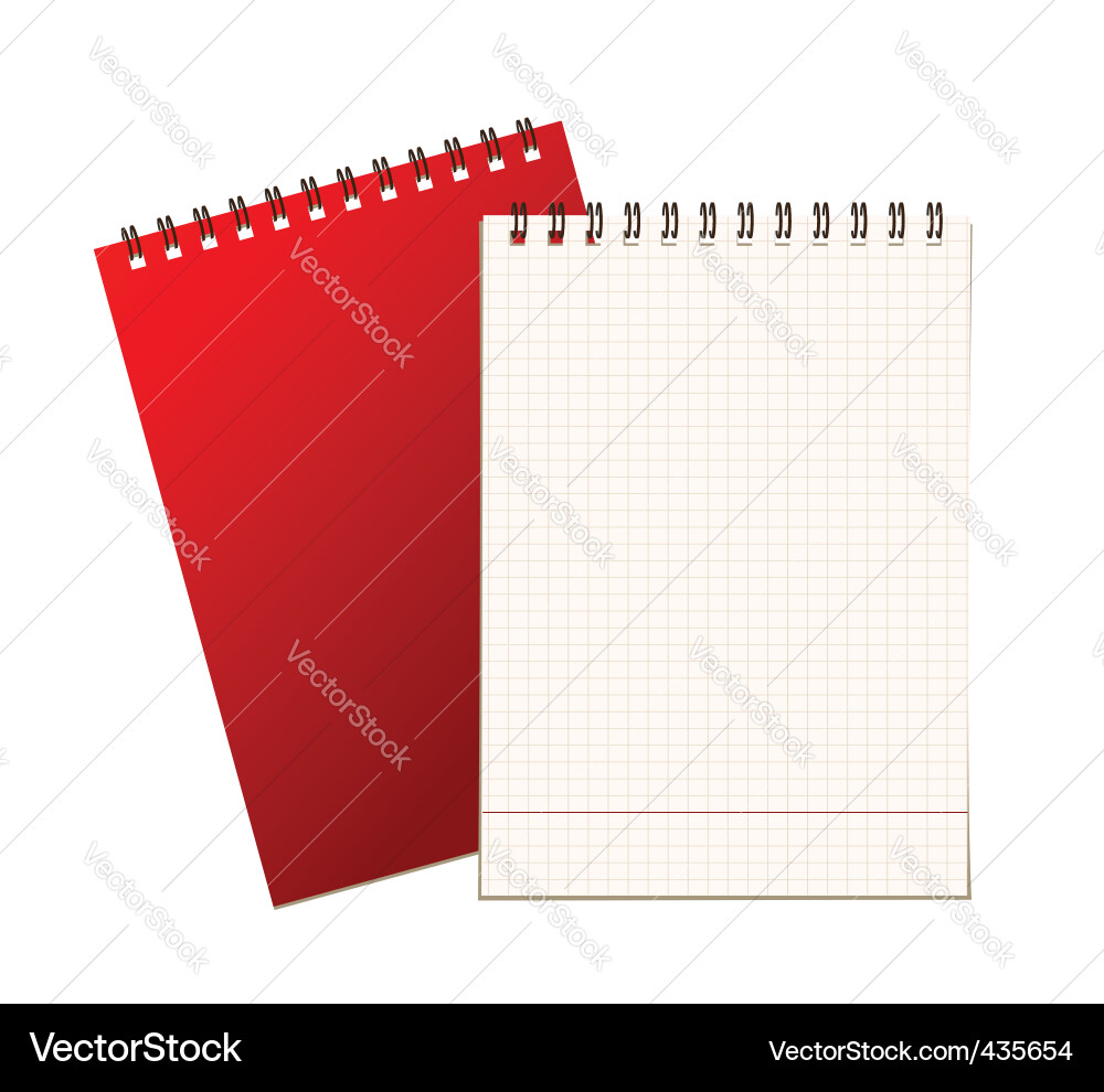 Notebook Pages Vector Image
