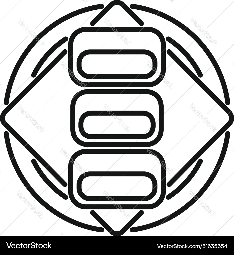 Round control panel interface with three buttons Round control panel interface with three buttons vector image