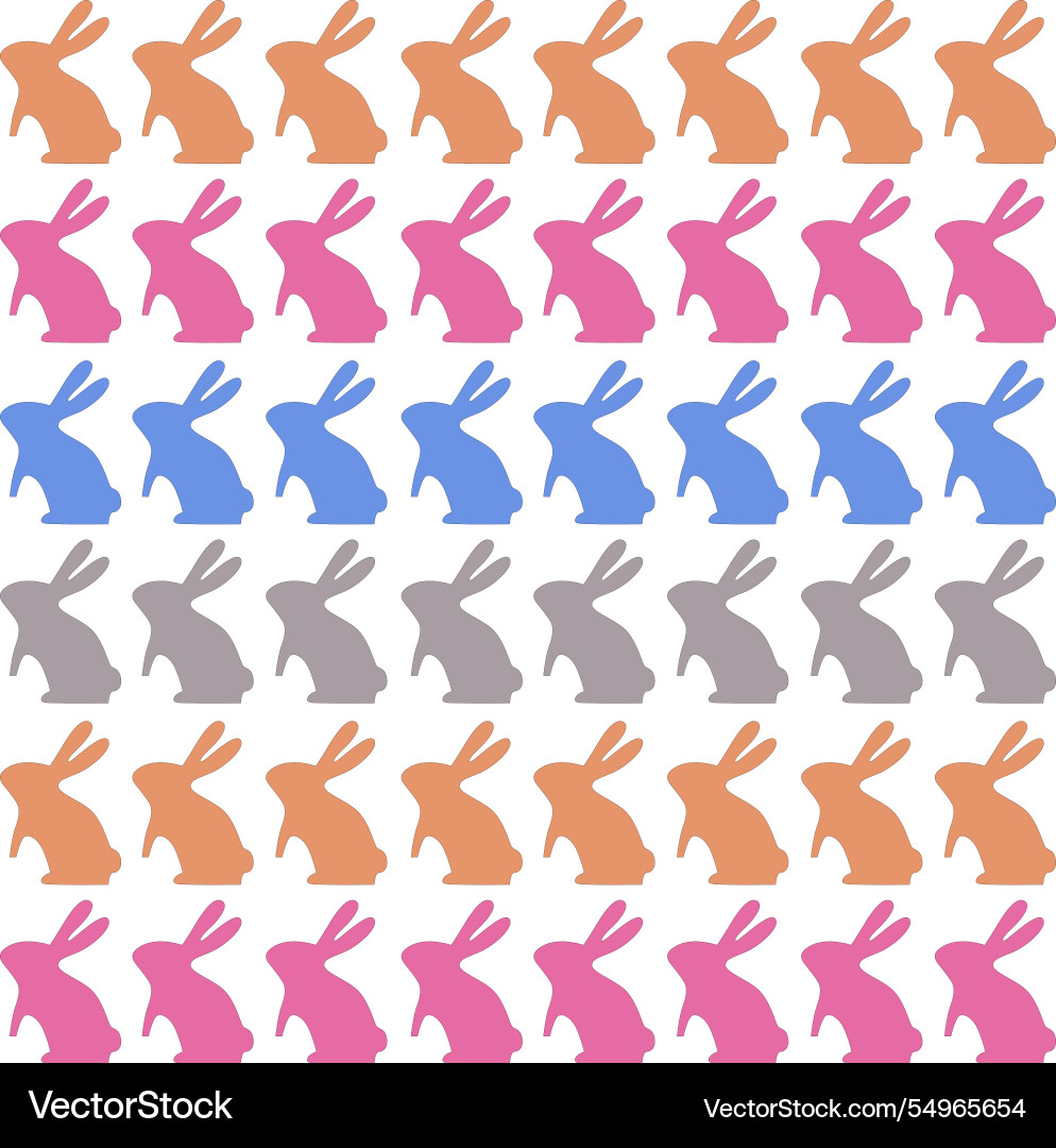 Spring bunnies design pattern texture Vector Image