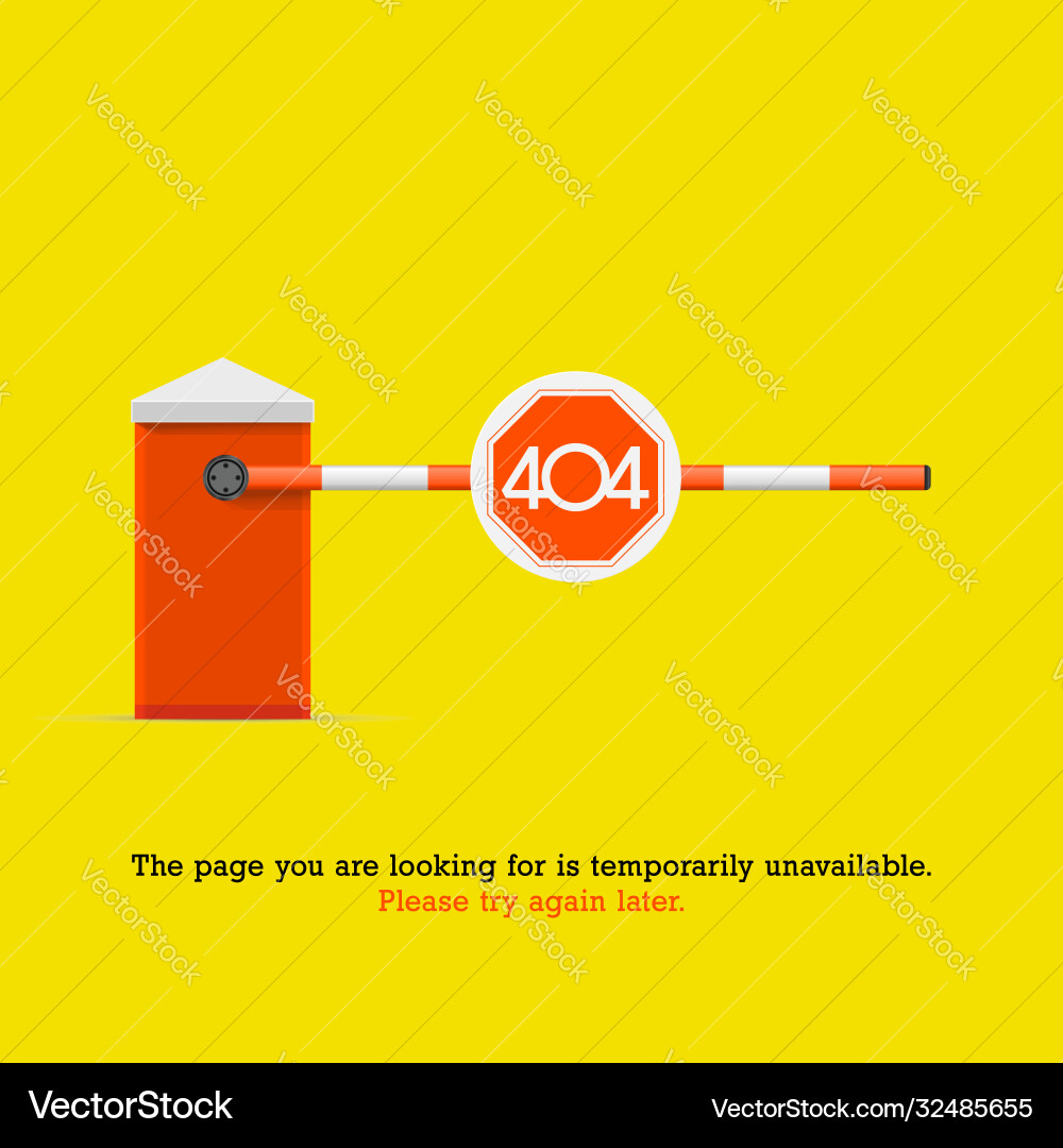 404 page not found design template error Vector Image