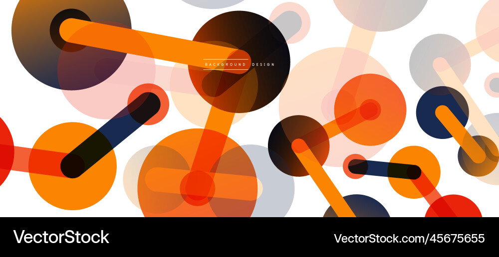 Abstract background round dots connected by lines Vector Image