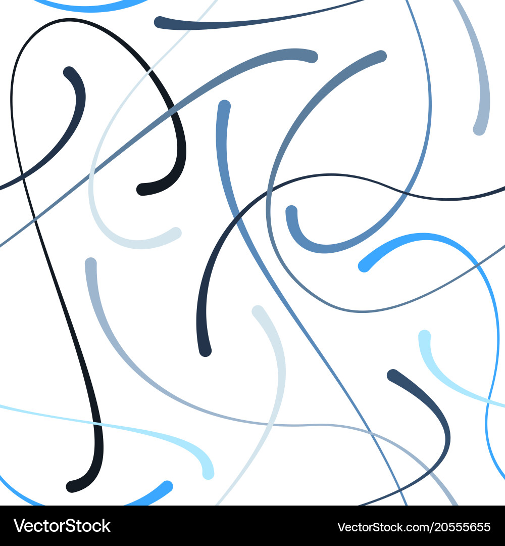 Blob doodle curves seamless pattern Vector Image