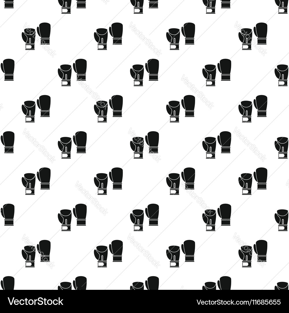 Boxing gloves pattern simple style Vector Image
