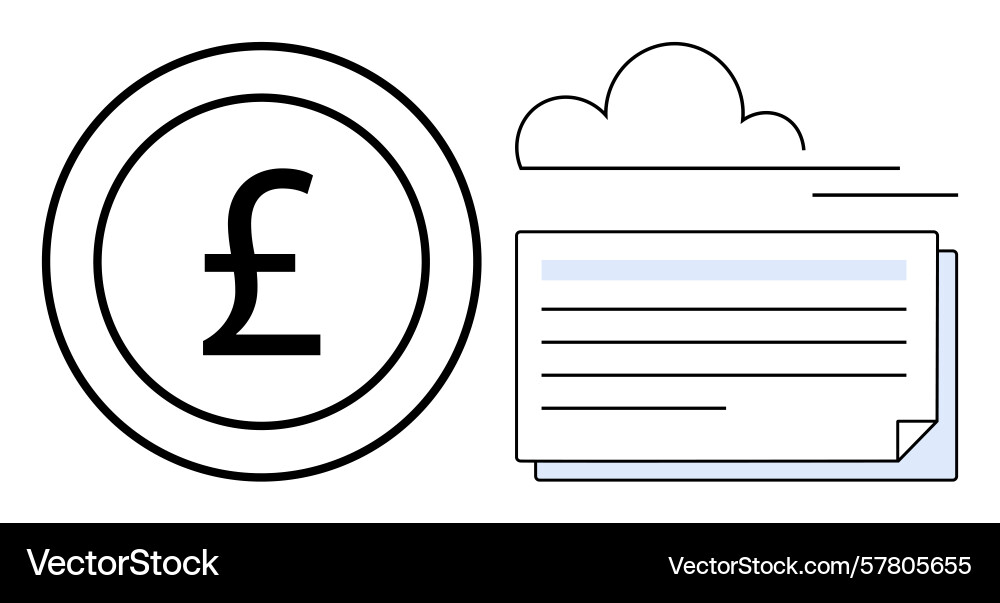 Cloud-based financial document management Cloud-based financial document management Vector Image