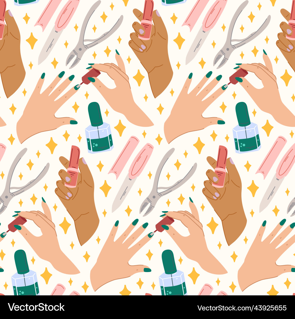Color seamless pattern with the image Color seamless pattern with the image Vector Image