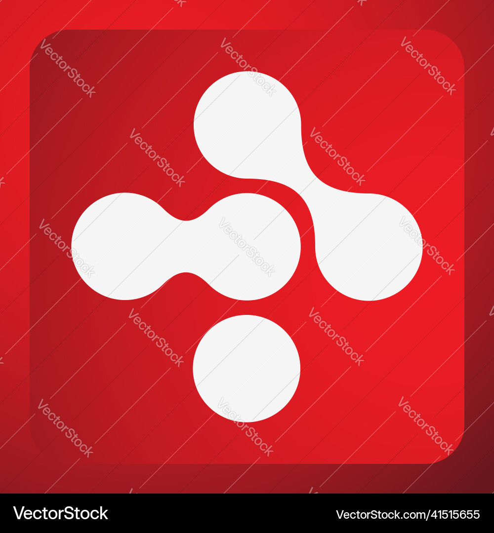 Connected circles nodes as technology tech Vector Image