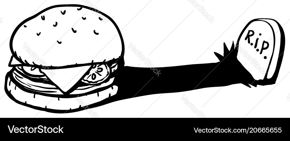 Deadly hamburger Vector Image