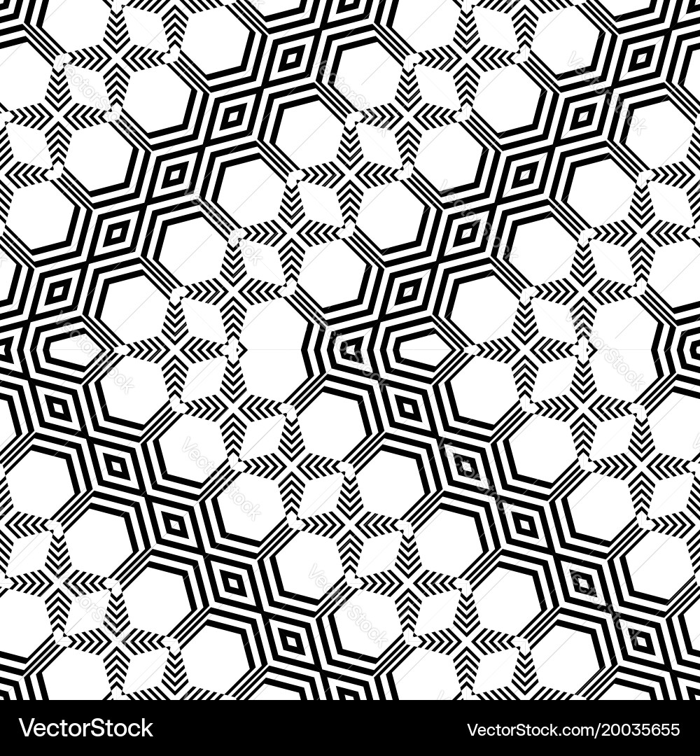 Design seamless monochrome zigzag pattern Vector Image
