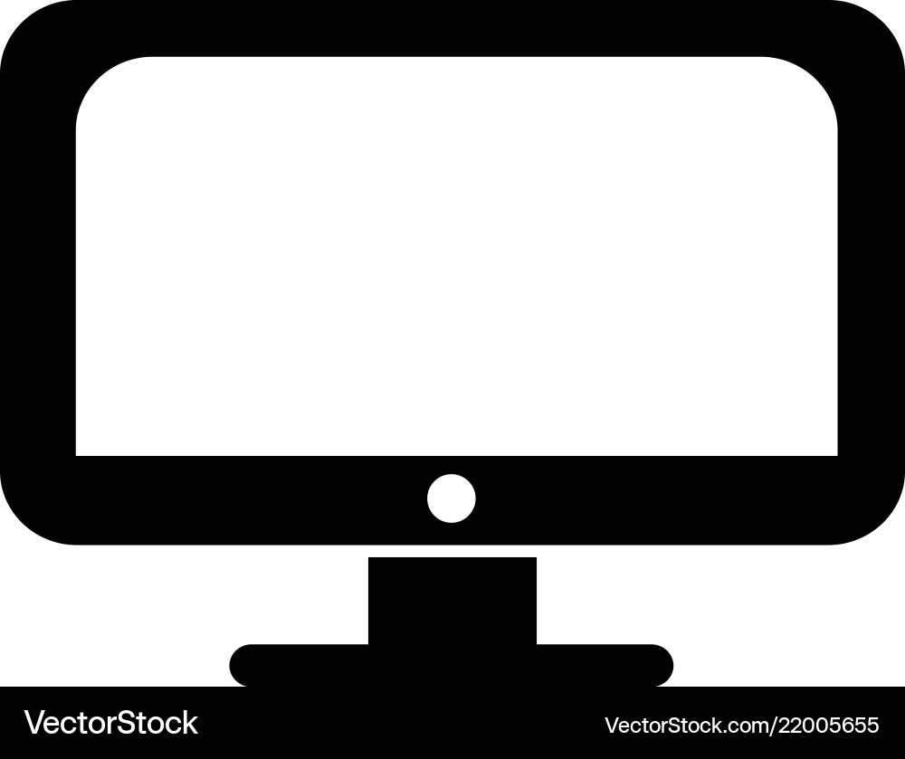 Desktop computer icon Desktop computer icon Vector Image