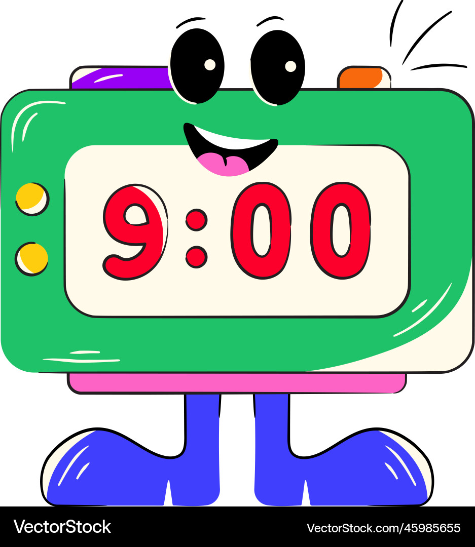 Digital clock Vector Image