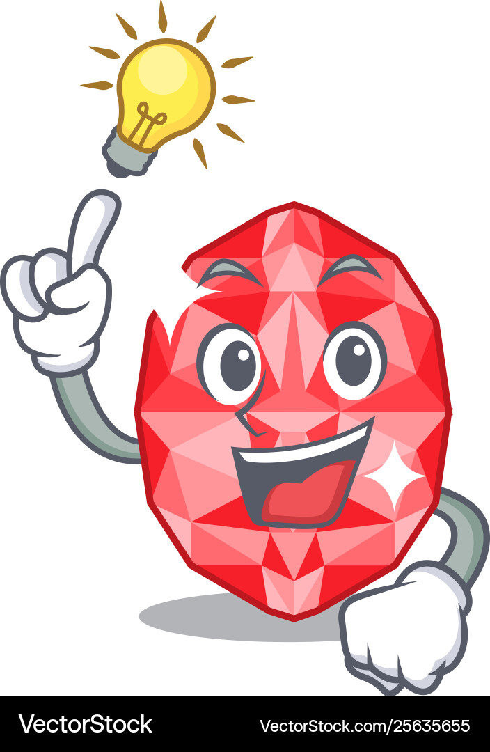 Have an idea ruby gems in mascot shape Have an idea ruby gems in mascot shape Vector Image