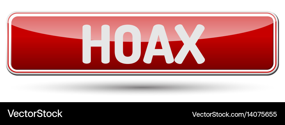 Hoax - abstract beautiful button with text Vector Image