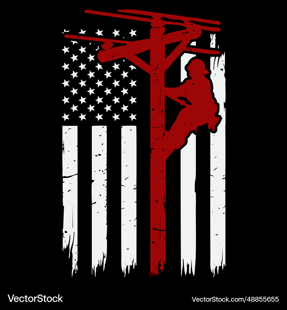 Lineman Shirts American Flag Lineman Shirts American Flag