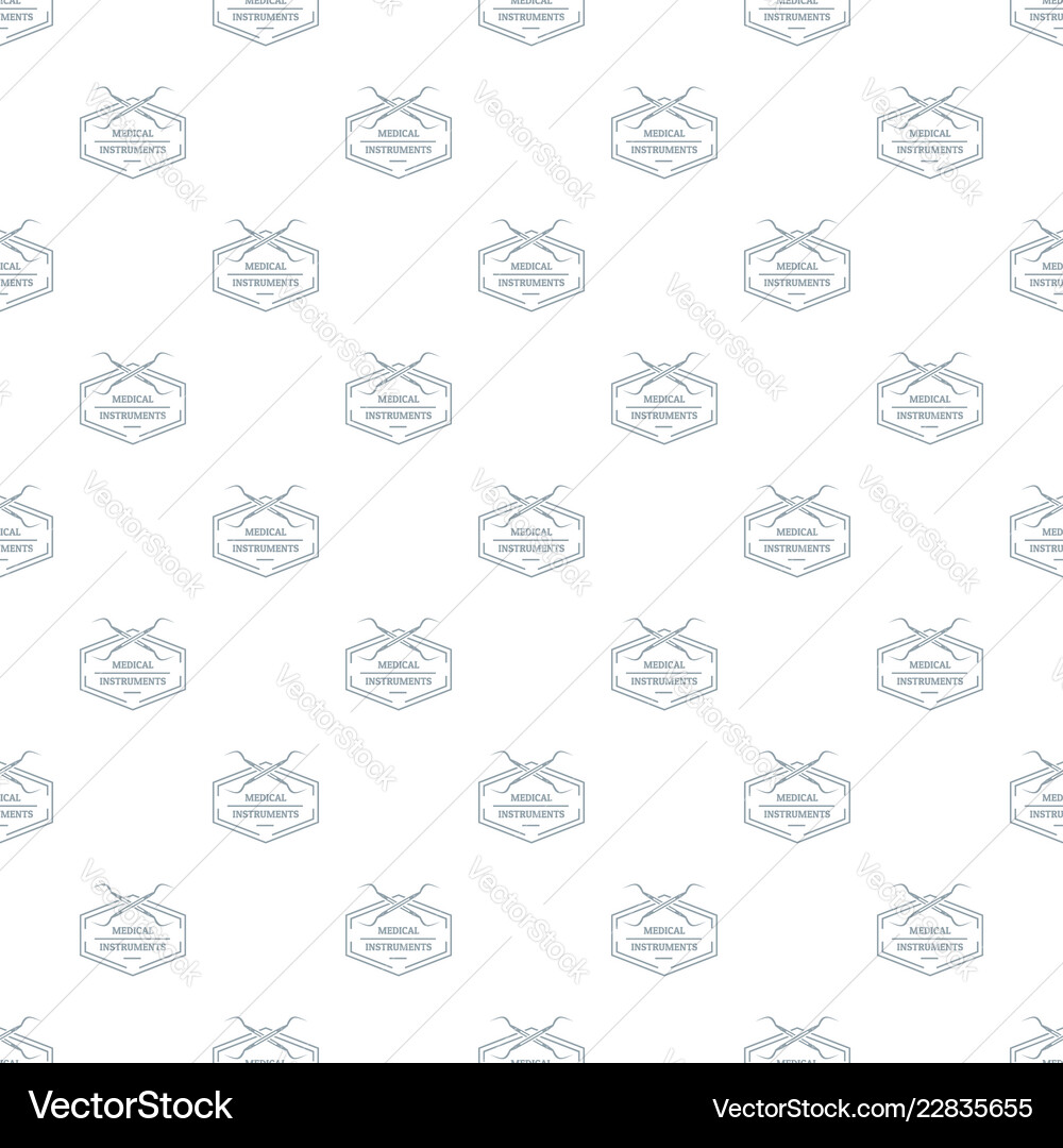 Medical instrument pattern seamless Royalty Free Vector