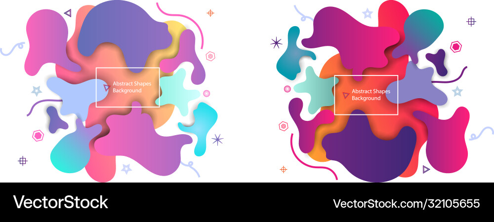 Puzzle style liquid shapes pastel and sharp color Puzzle style liquid shapes pastel and sharp color Vector Image