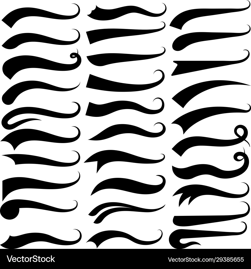 Retro Swirl Typography Collection vector image