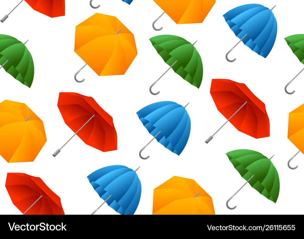 Seamless pattern with color umbrella Seamless pattern with color umbrella Vector Image