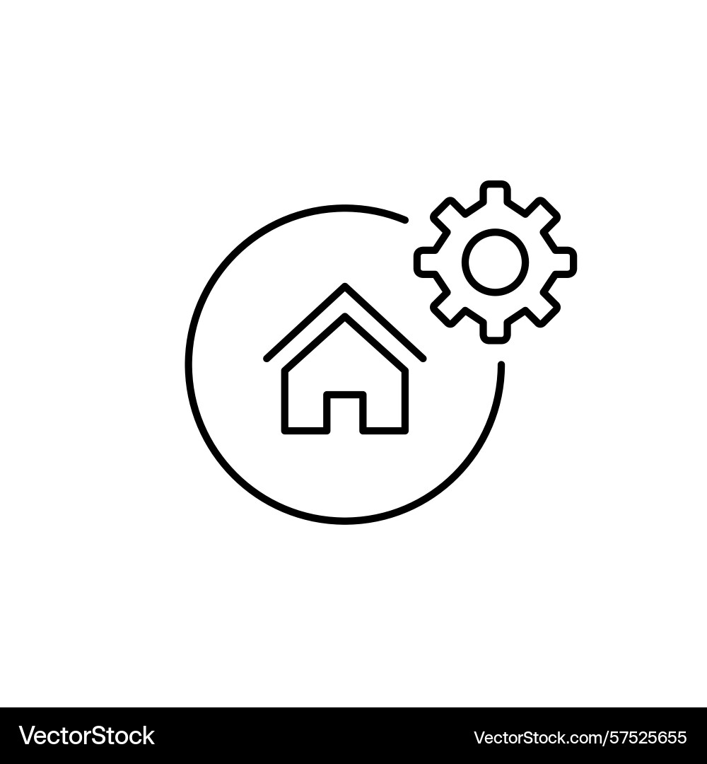 Smart home controls setting system configuration Smart home controls setting system configuration vector image