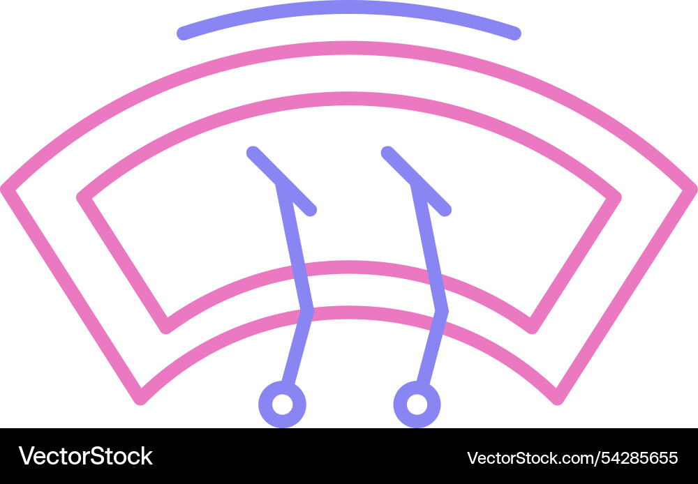 Wiper line two colour icon Vector Image