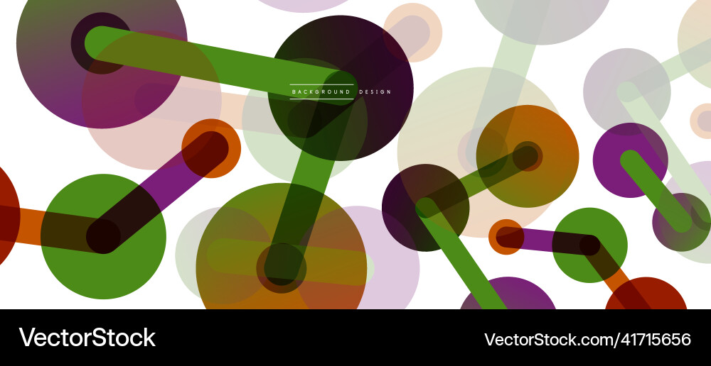 Abstract background round dots connected by lines Vector Image