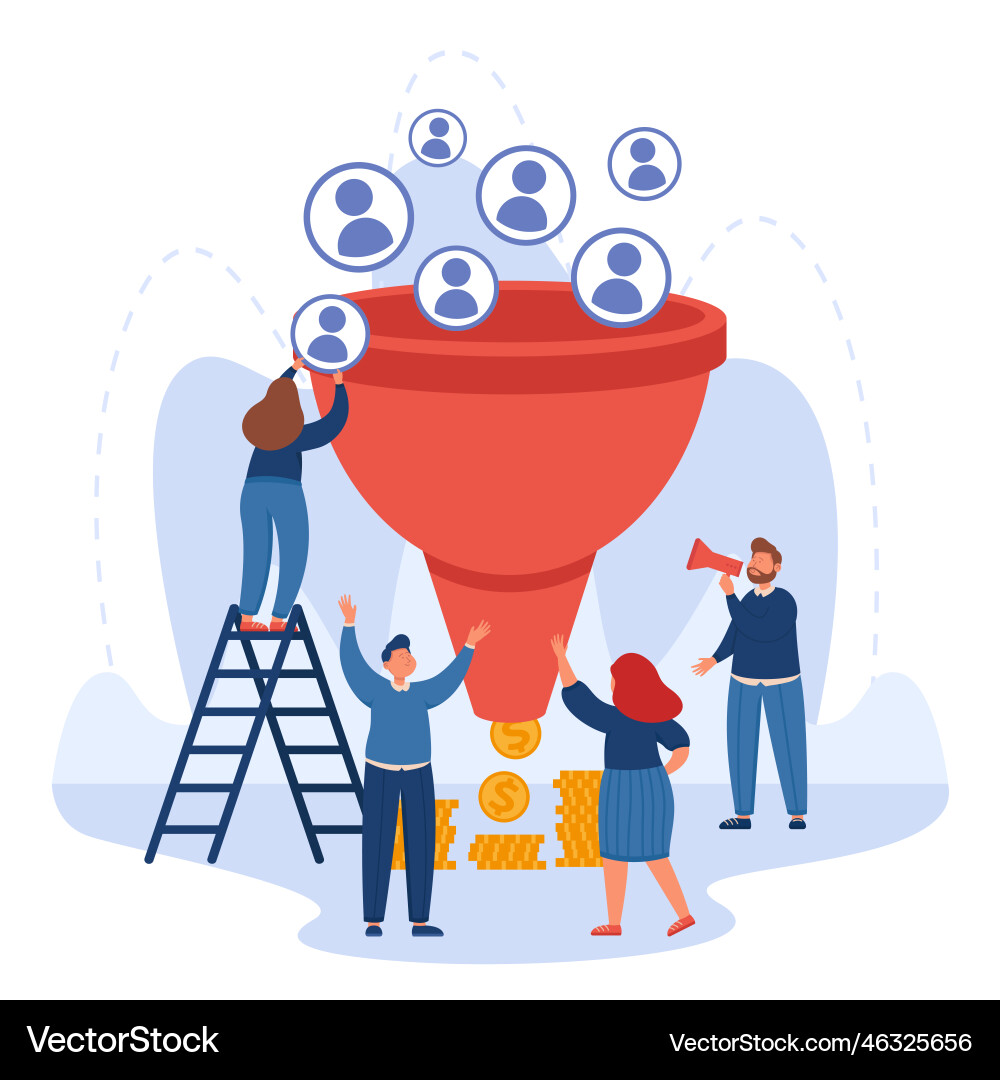 Conversion and generating money by managers using Vector Image