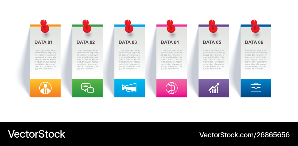 Data Index Tab with Pins vector image