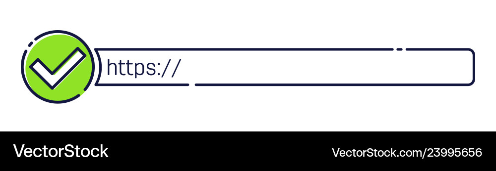 Secure Connection Protocol Vector Image