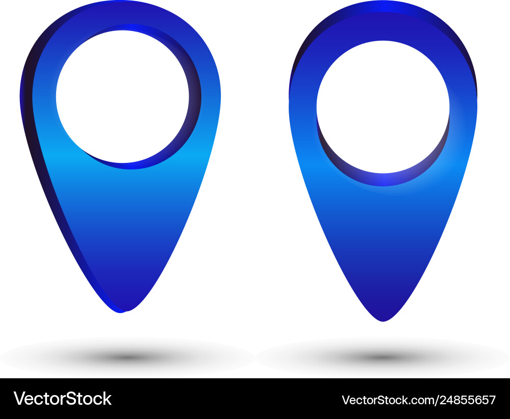3d map pointer pin isolated on white background 3d map pointer pin isolated on white background Vector Image