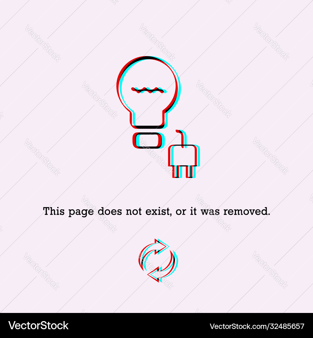 404 page not found design template error Vector Image