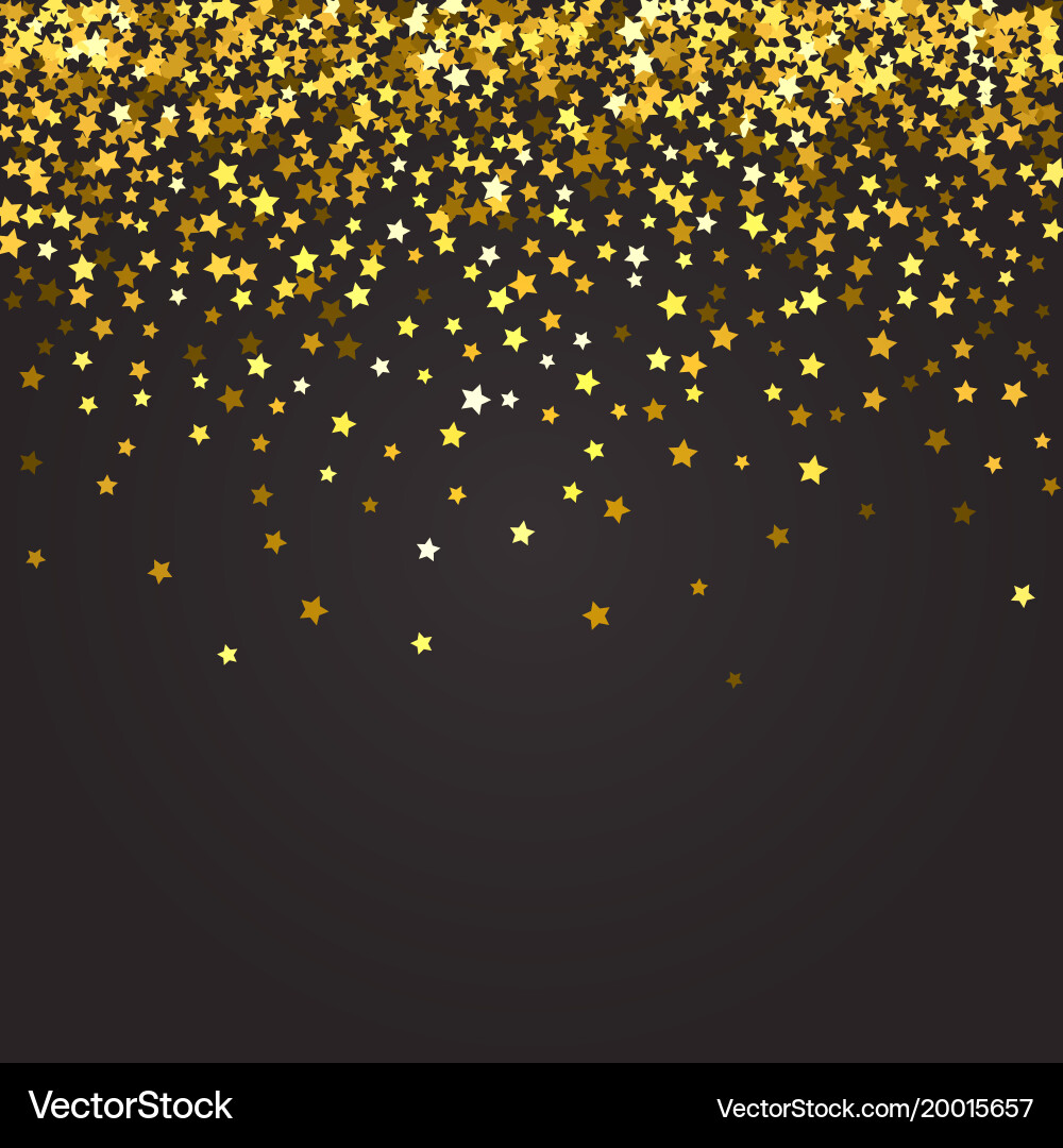 Abstract pattern of random falling stars Vector Image