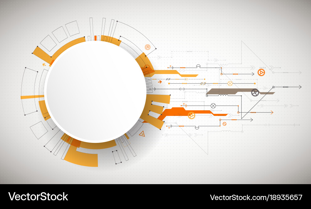 Abstract technological background with various Vector Image
