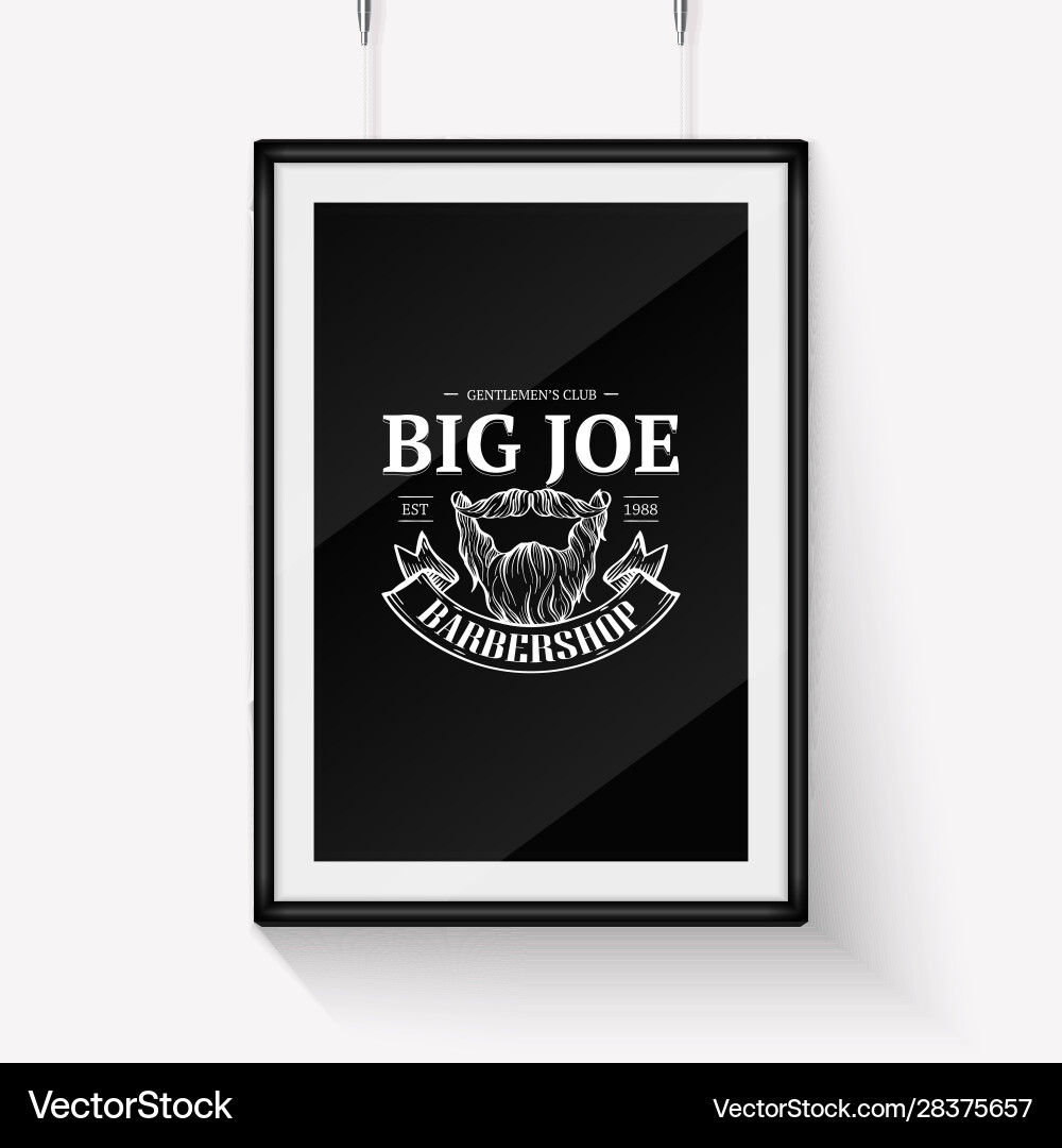 Barbershop logo with a ribbon Barbershop logo with a ribbon vector image