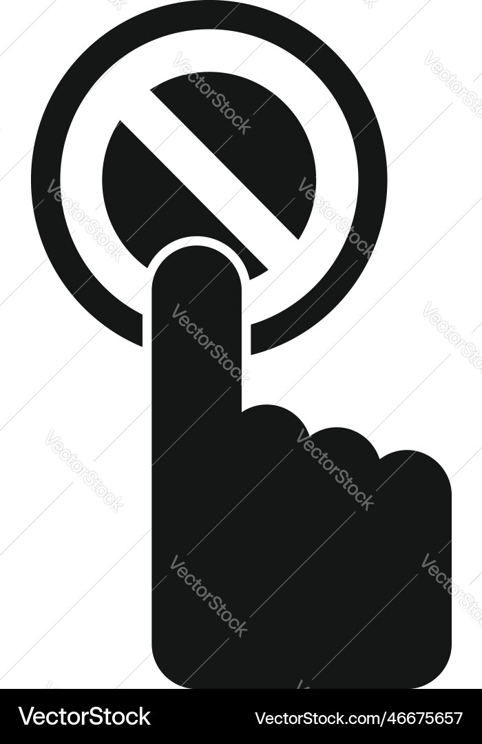 Blacklist click icon simple digital virus Blacklist click icon simple digital virus vector image
