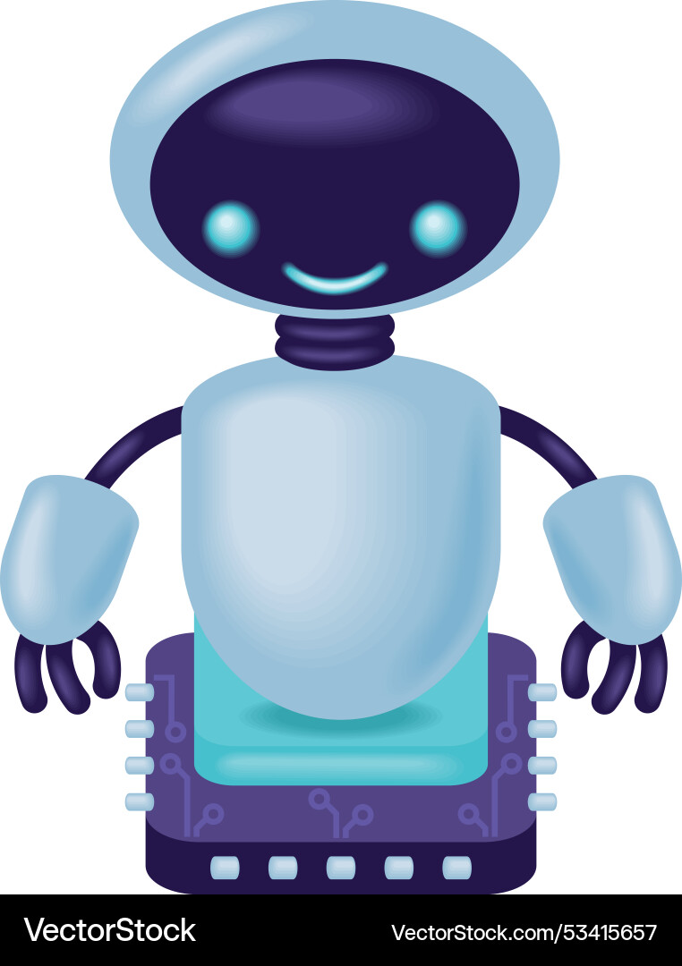 Chat bot with smartphone artificial intellegence Vector Image