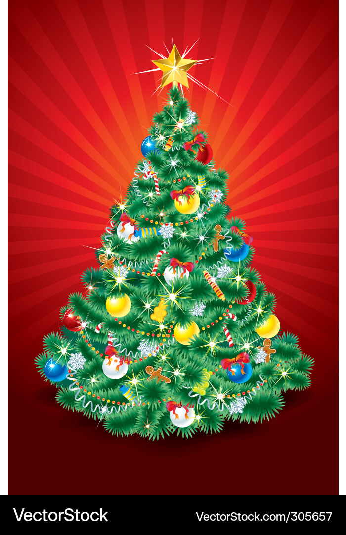 Christmas tree Royalty Free Vector Image - VectorStock