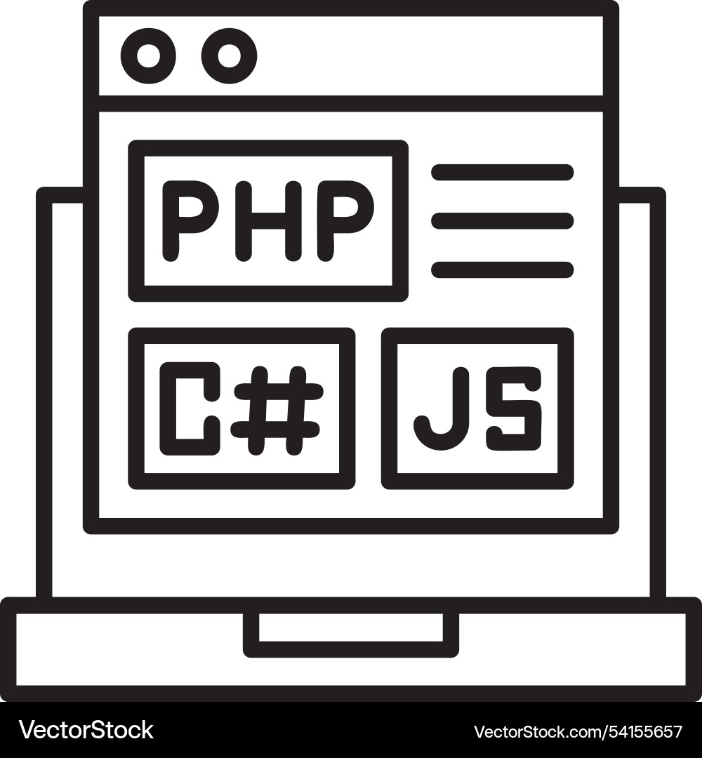 Coding language icon design vector image