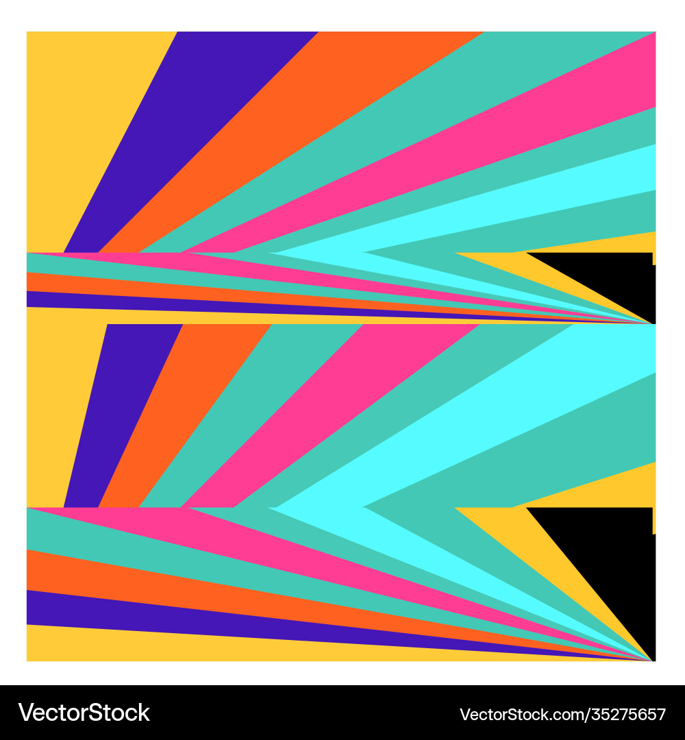 Colorful geometric and curve background pattern Vector Image