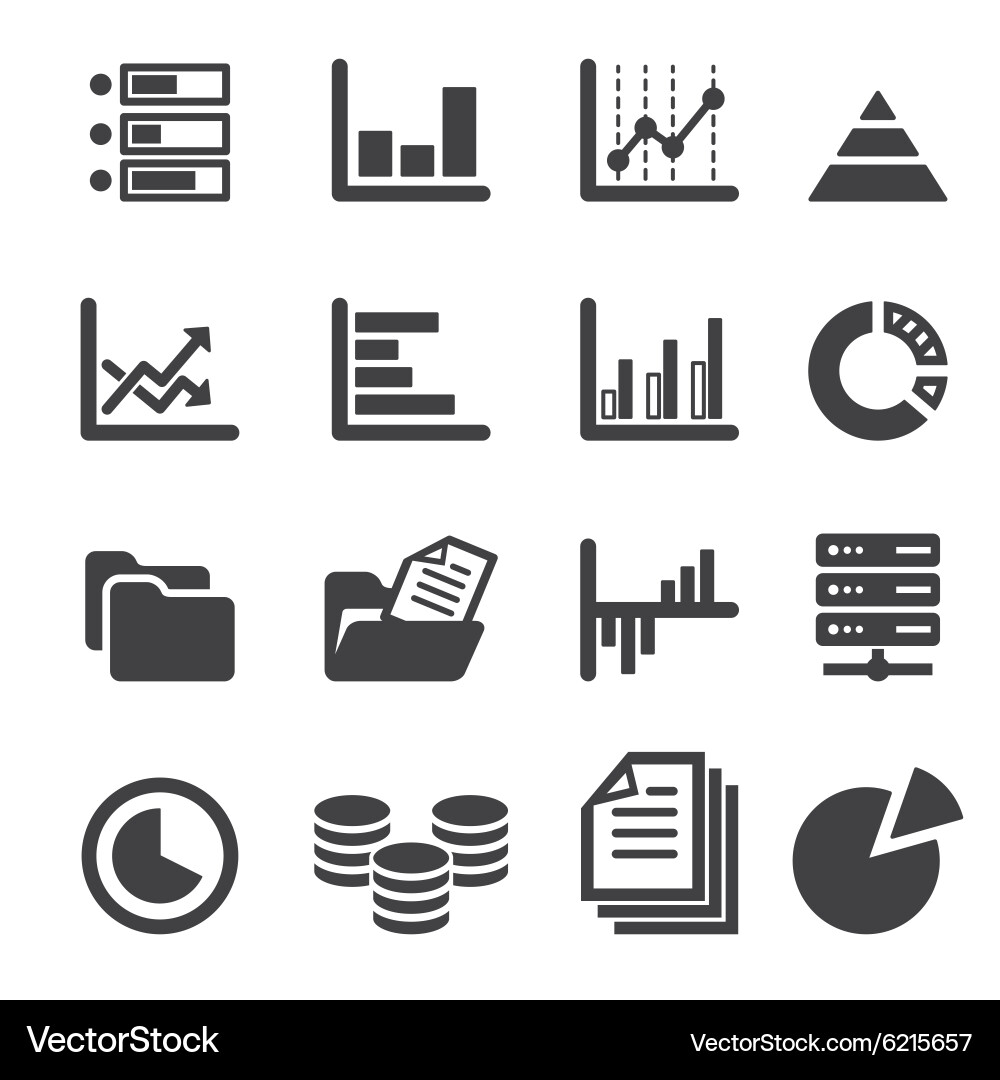 Data Icon Collection Vector Image
