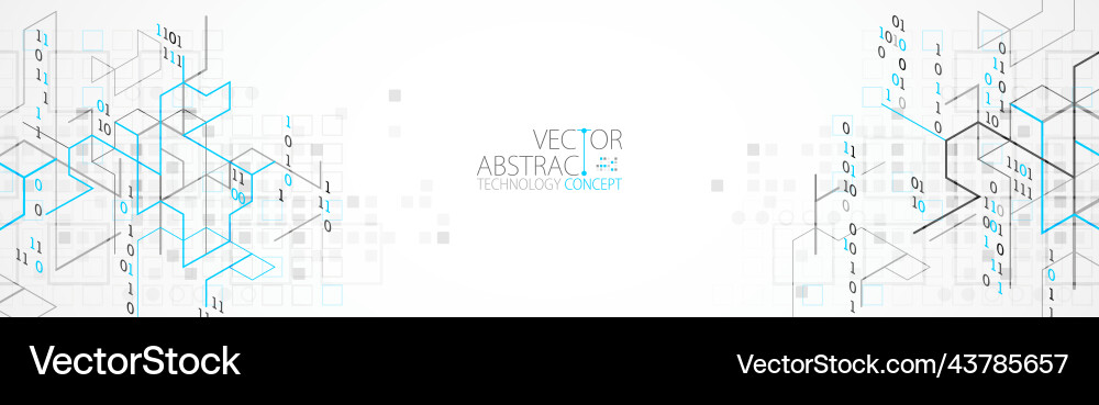 Digital Binary Technology Background vector image