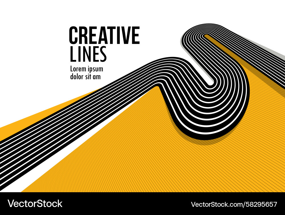 Dynamic 3D Line Abstract Background Vector Image