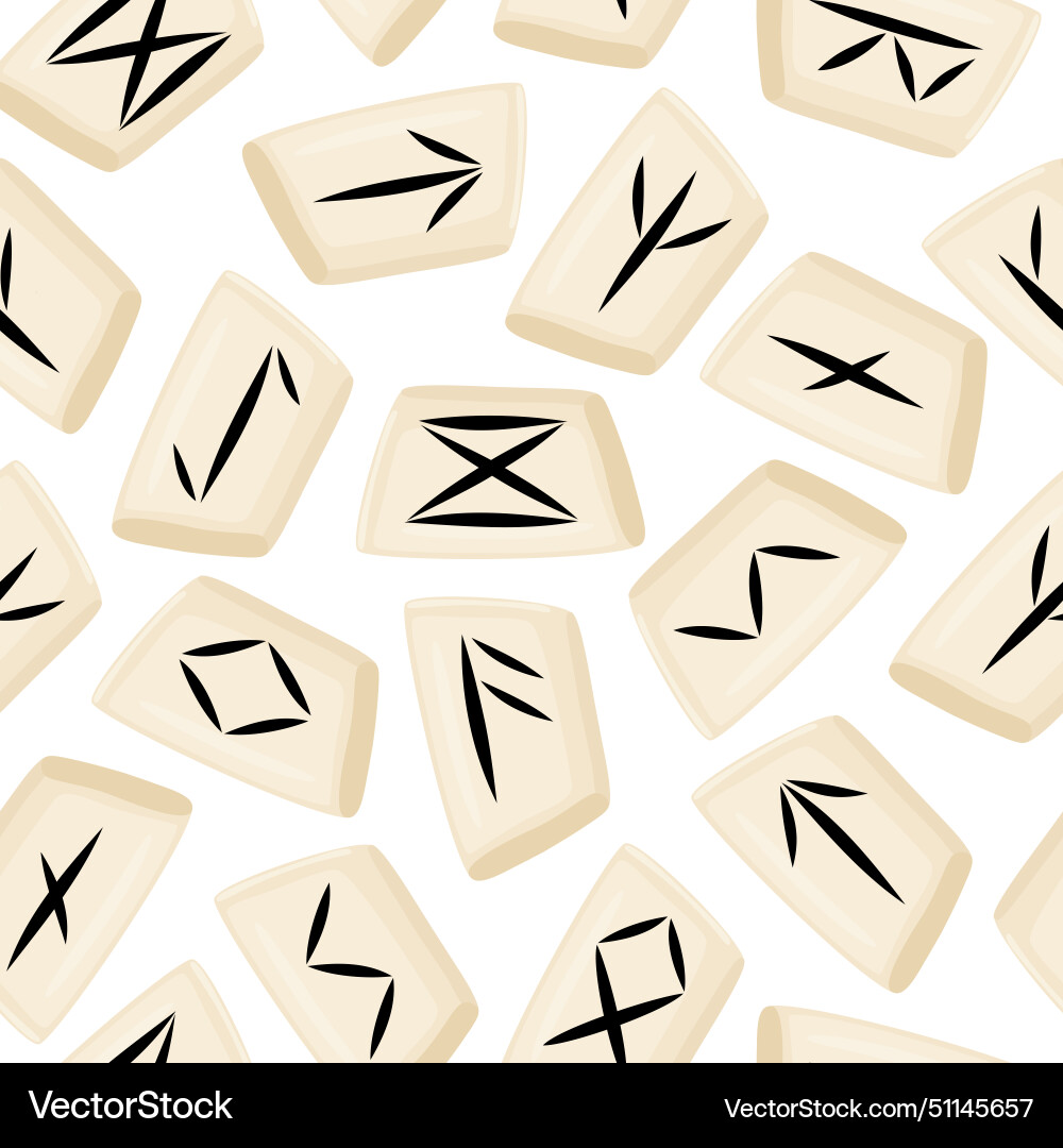 Futhark the norse runes seamless pattern Vector Image