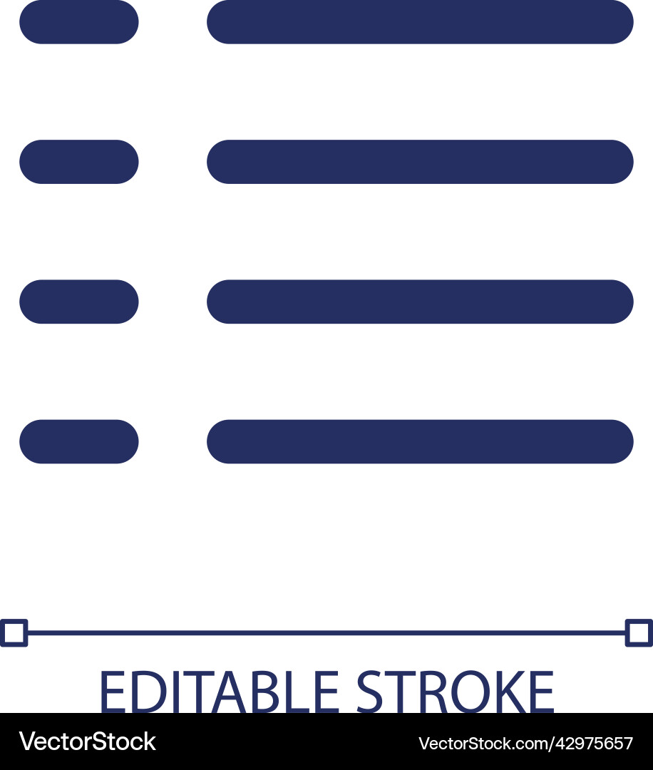 List linear ui icon List linear ui icon Vector Image