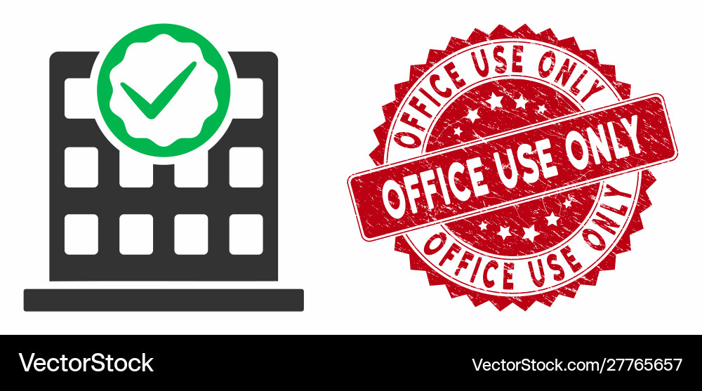 Office use only icon with scratched Office use only icon with scratched Vector Image