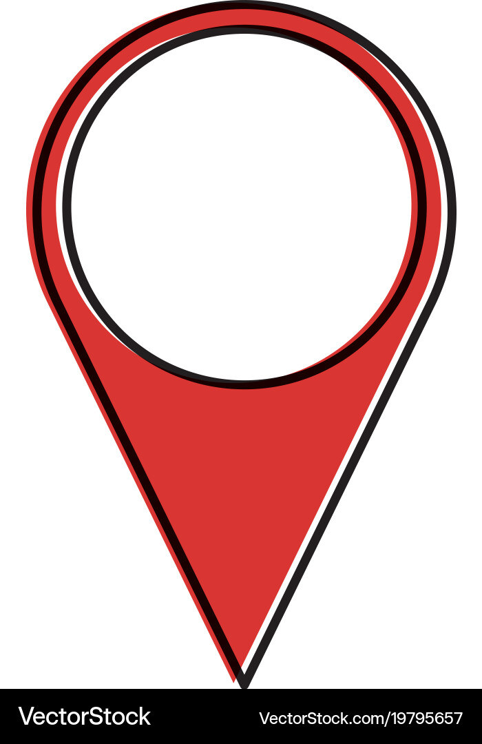 Pin pointer isolated icon Vector Image