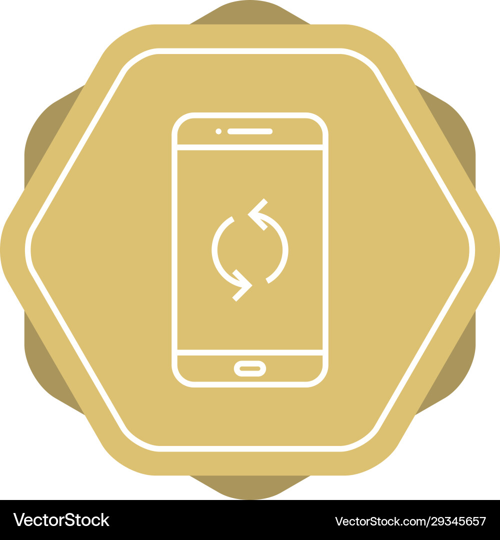 Unique synchronize line icon Vector Image